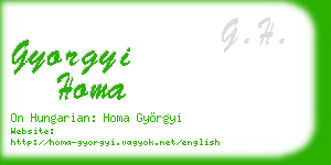 gyorgyi homa business card