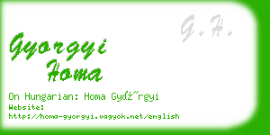 gyorgyi homa business card